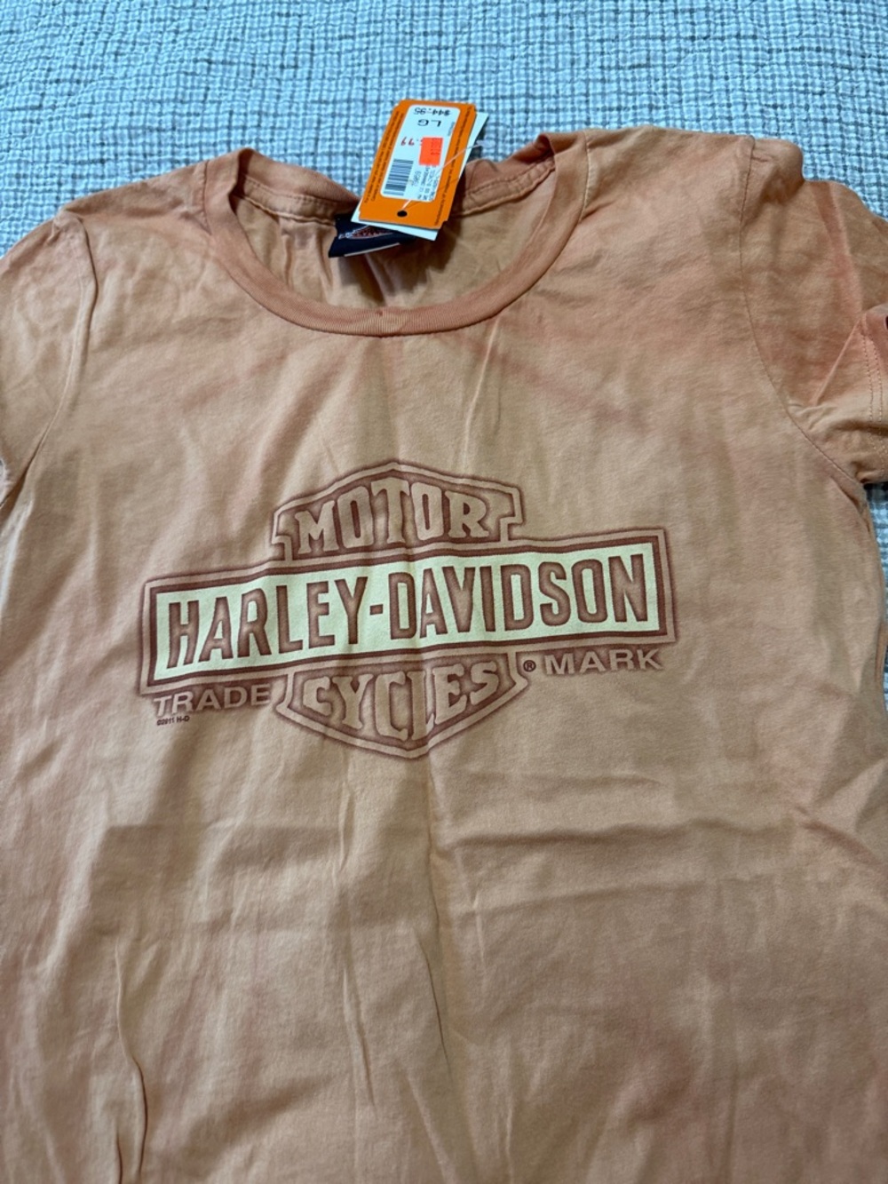 Harley-Davidson Peach/Tan Logo Short Sleeve Tee